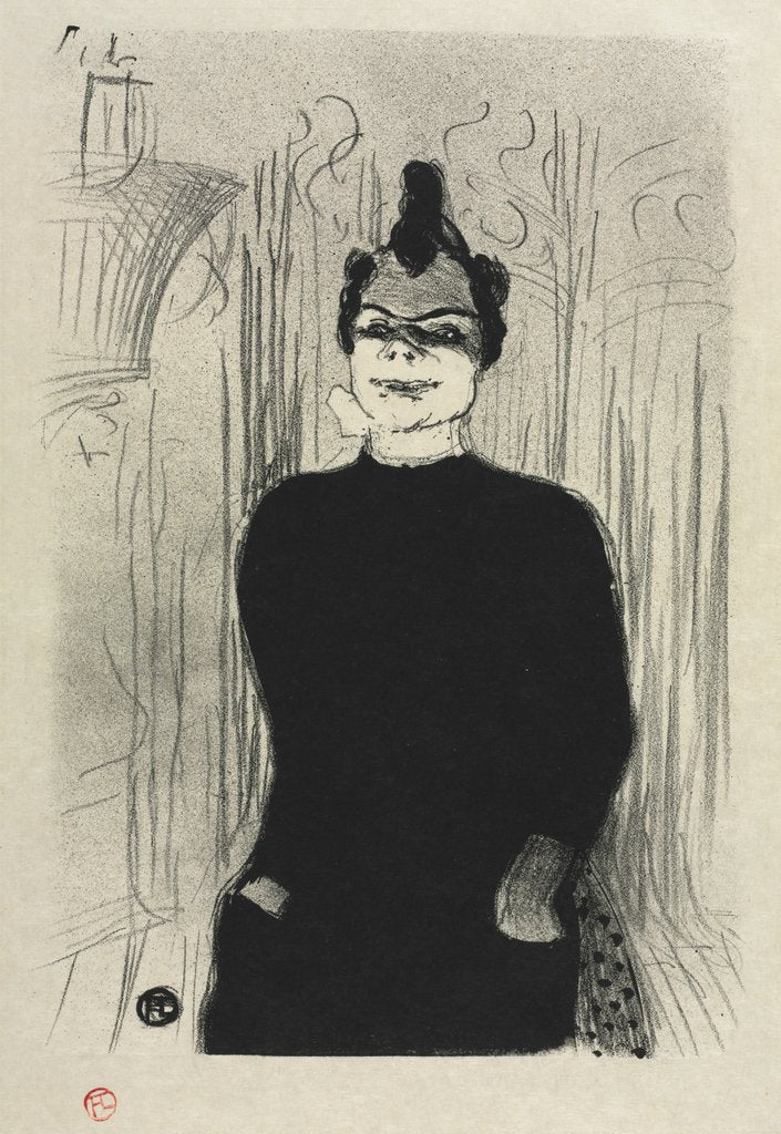 Detail of At the Gaieté Rochechouart: Nicolle, 1893 by Henri de Toulouse-Lautrec
