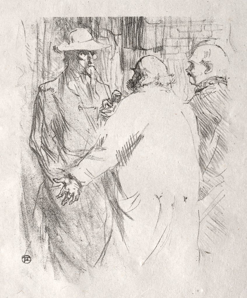 Detail of Au pied du Sinaï: Clemenceau à Busk, 1898 by Henri de Toulouse-Lautrec