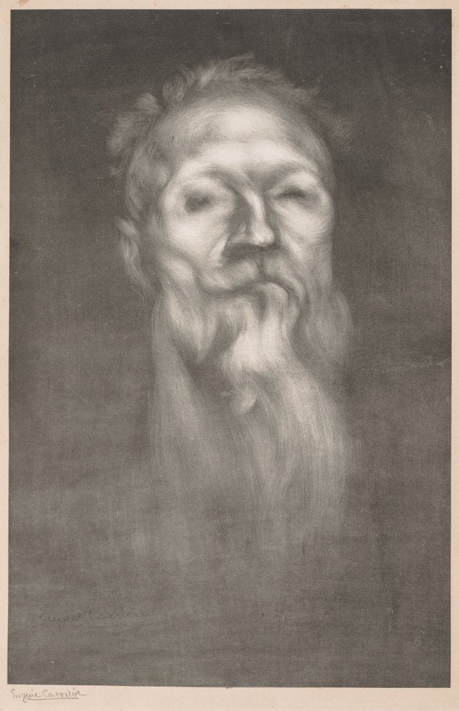 Detail of Auguste Rodin by Eugène Carrière; Lemercier