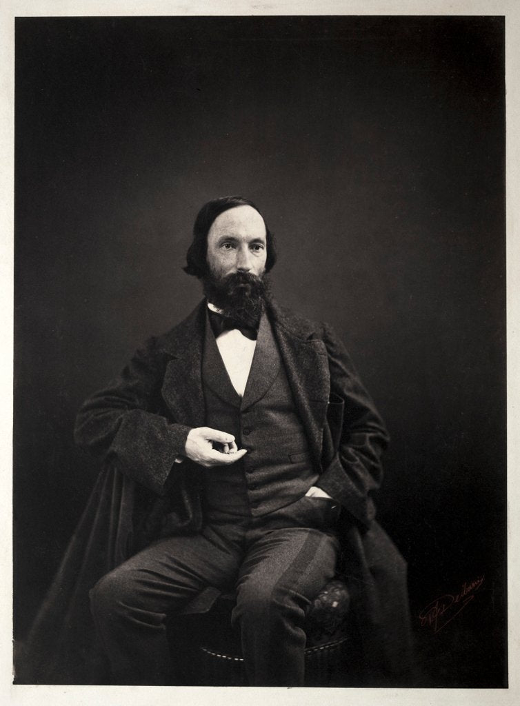 Detail of Auguste Vacquerie, c. 1860 by Pierre Jean Delbarre