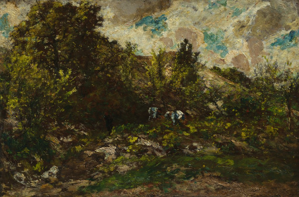 Detail of Autumn, c. 1867-1869 by Adolphe Monticelli