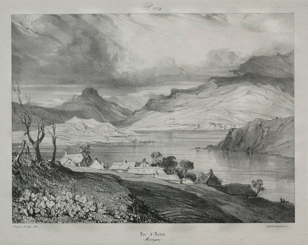 Detail of Auvergne: Lac dAidat, Auvergne, 1831 by Eugène Isabey