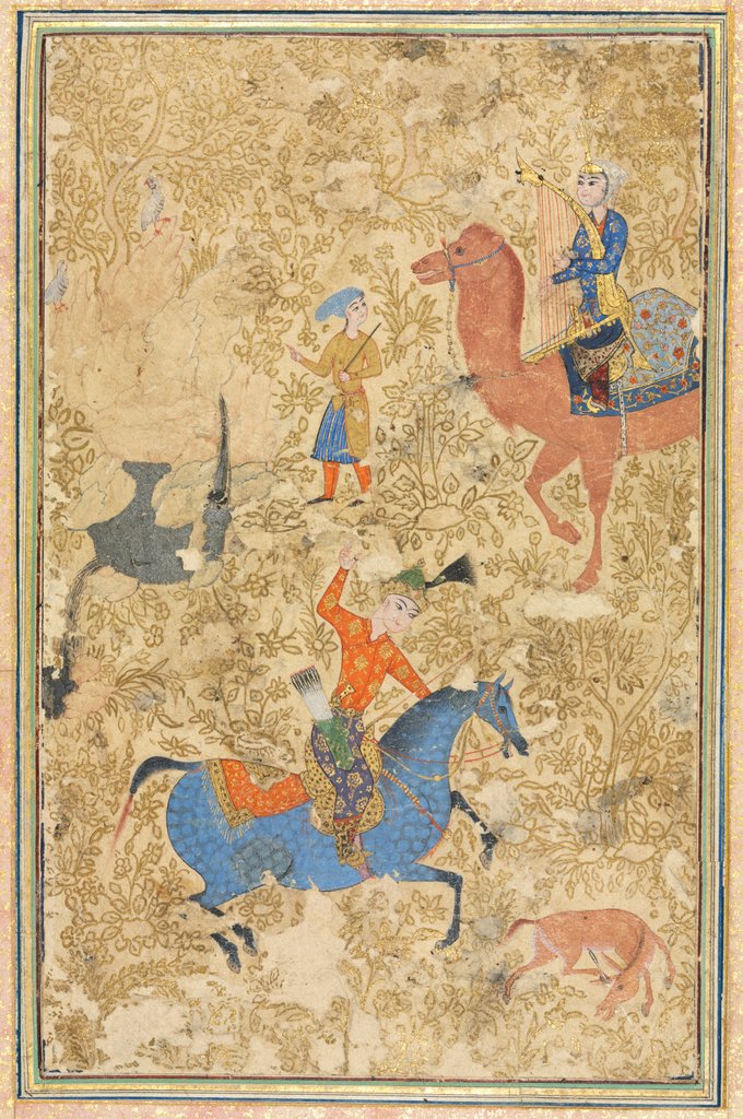 Detail of Bahram Gur and Azada, from a Shahnama of Firdausi, 1500s by Unknown