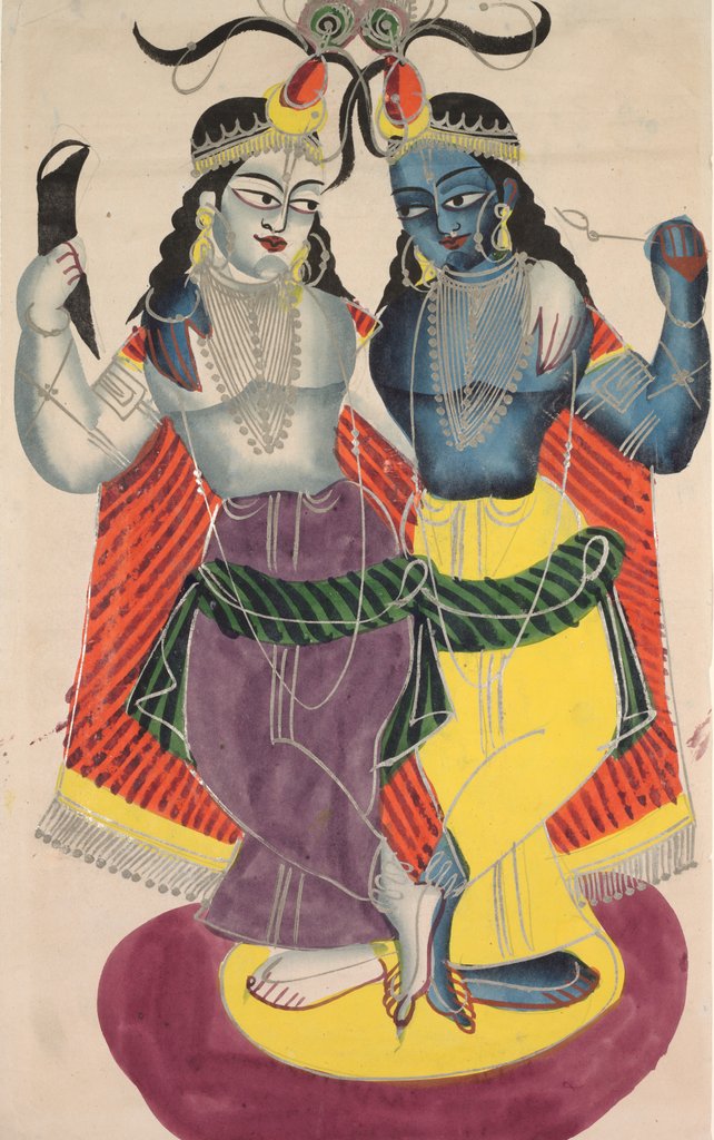 Detail of Balarama and Krishna, 1800s by Unknown