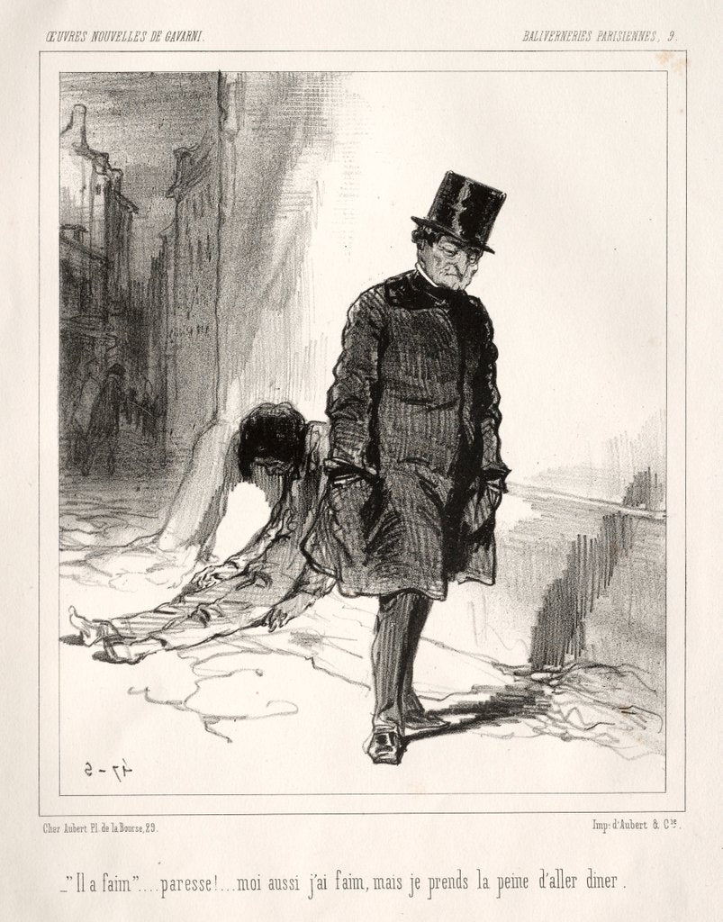 Detail of Baliverneries Parisiennes by Paul Gavarni