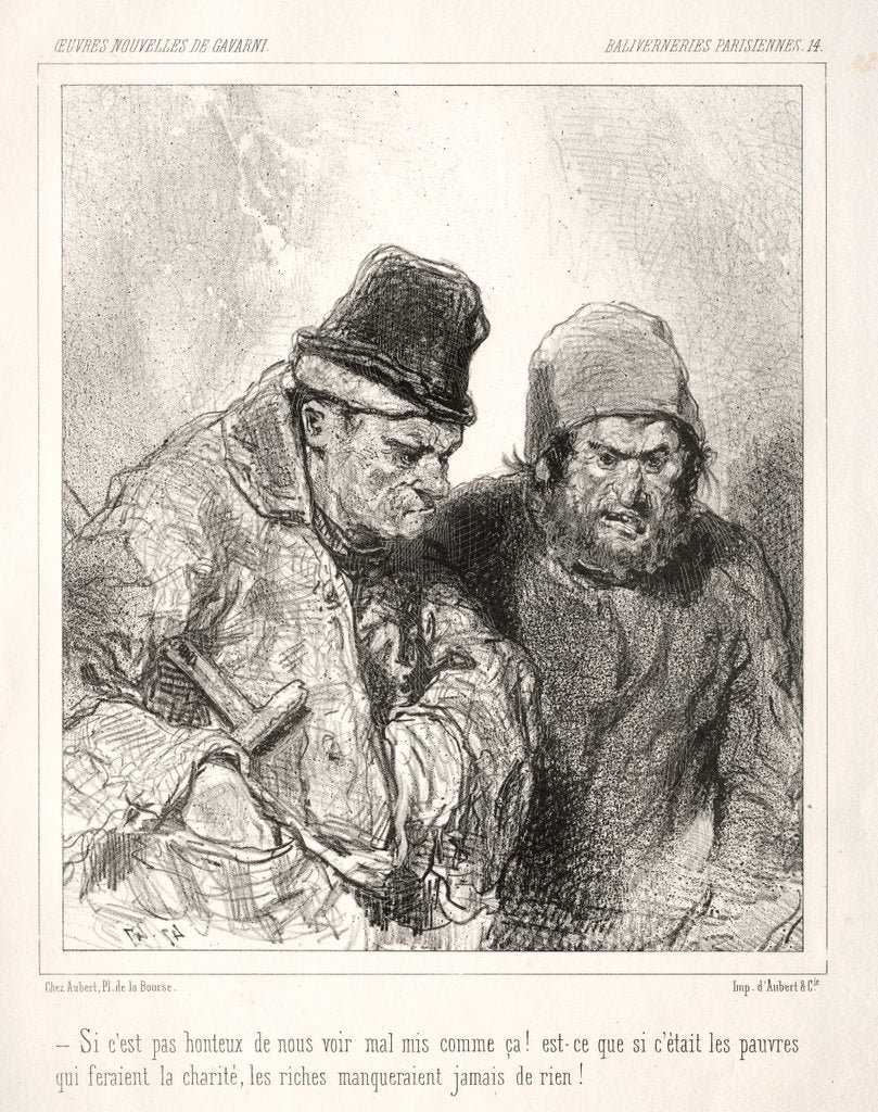 Detail of Baliverneries Parisiennes by Paul Gavarni