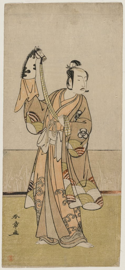 Detail of Bando Hikosaburo III Holding a Hand Pupper, mid 1770s by Katsukawa Shunsho