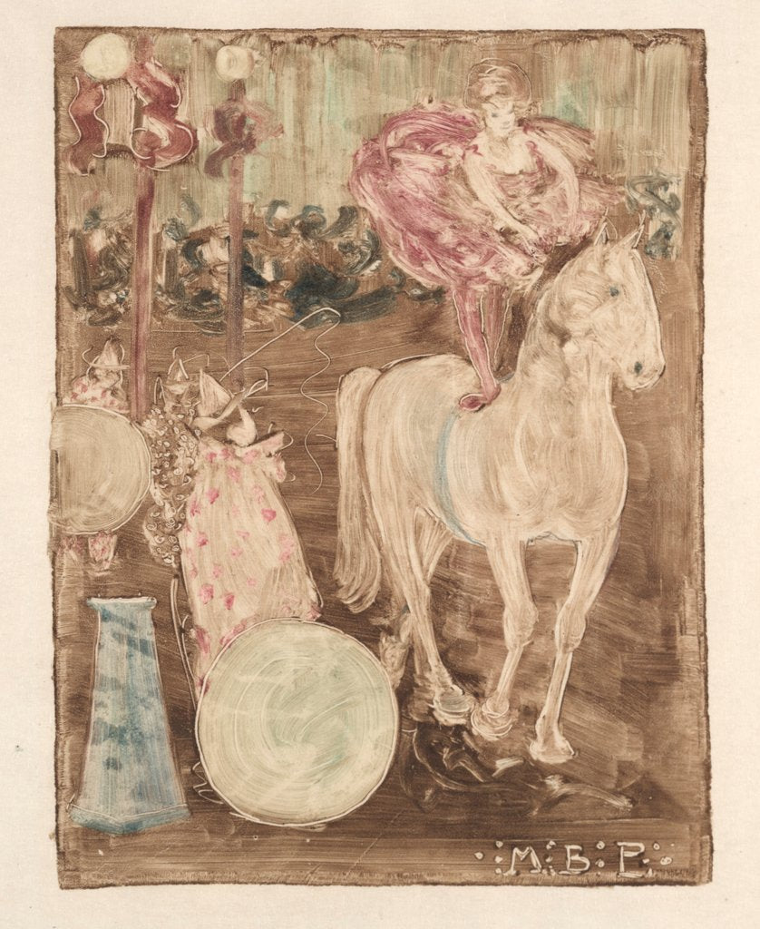 Detail of Bareback Rider, c. 1895 by Maurice Prendergast