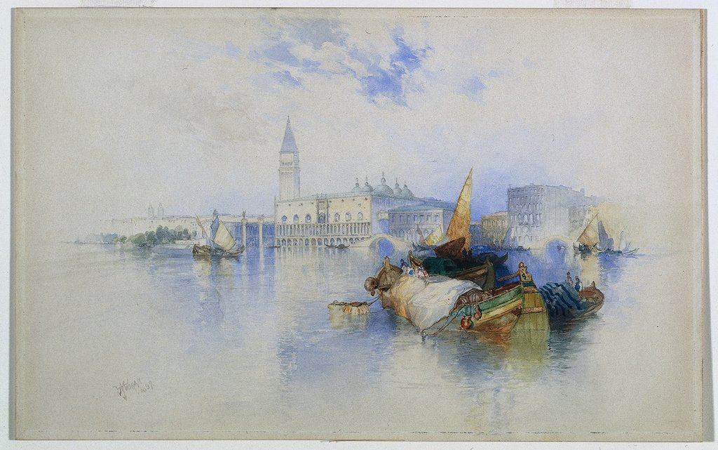 Detail of Basin of San Marco, 1897 by Thomas Moran