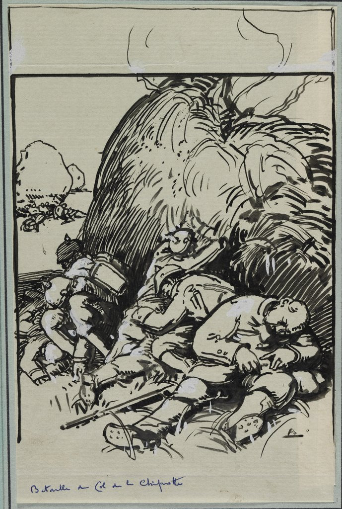 Detail of Bataille du Col de la Chiprotte, 1914 by Auguste Louis Lepère