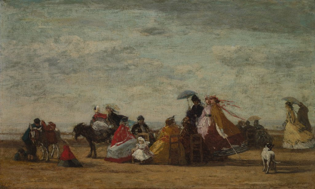 Detail of Beach Scene, c. 1865-1867 by Eugène Boudin