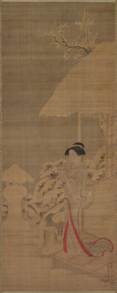 Detail of Beauty in the Snow, late 18th-early 19th century by Kokan Shiba