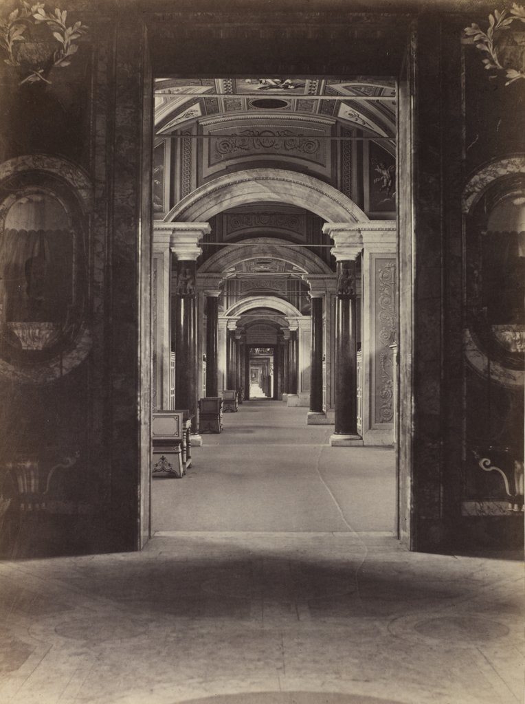 Detail of Bibliothèque du Vatican, c. 1860 by Charles Soulier