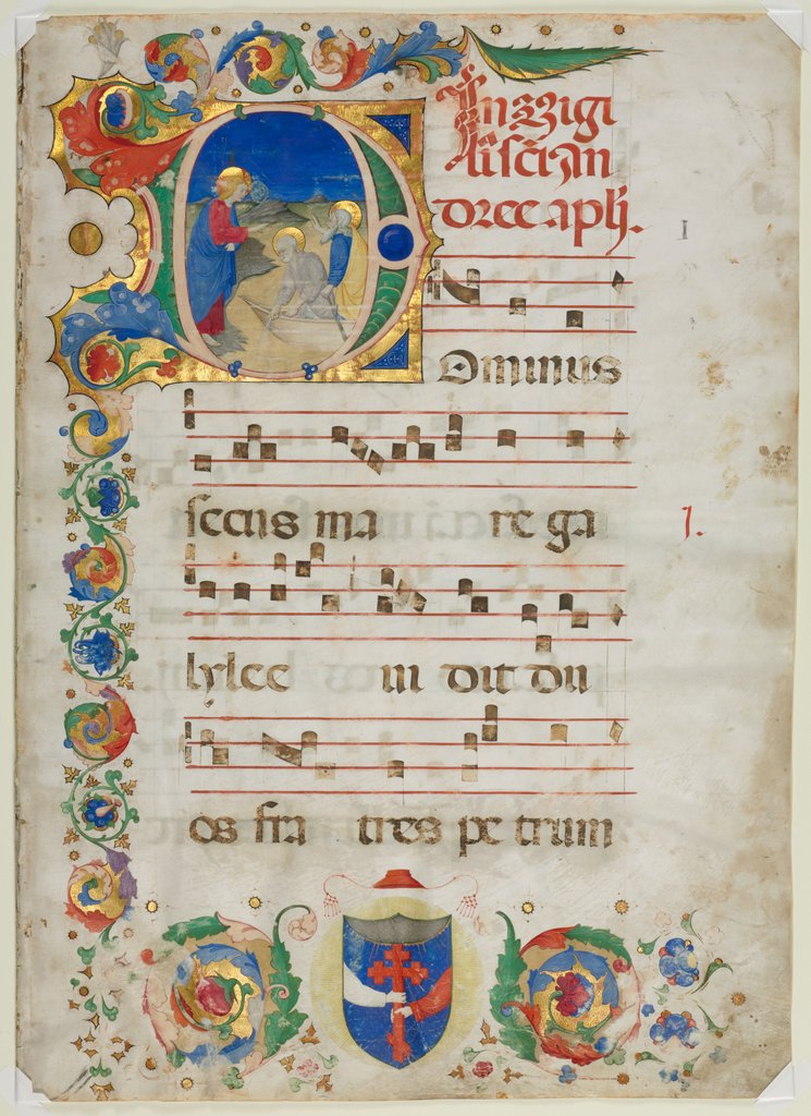 Detail of Bifolium Excised from an Antiphonary: Initial D[ominus Iesus]?, c. 1425-1450 by Unknown