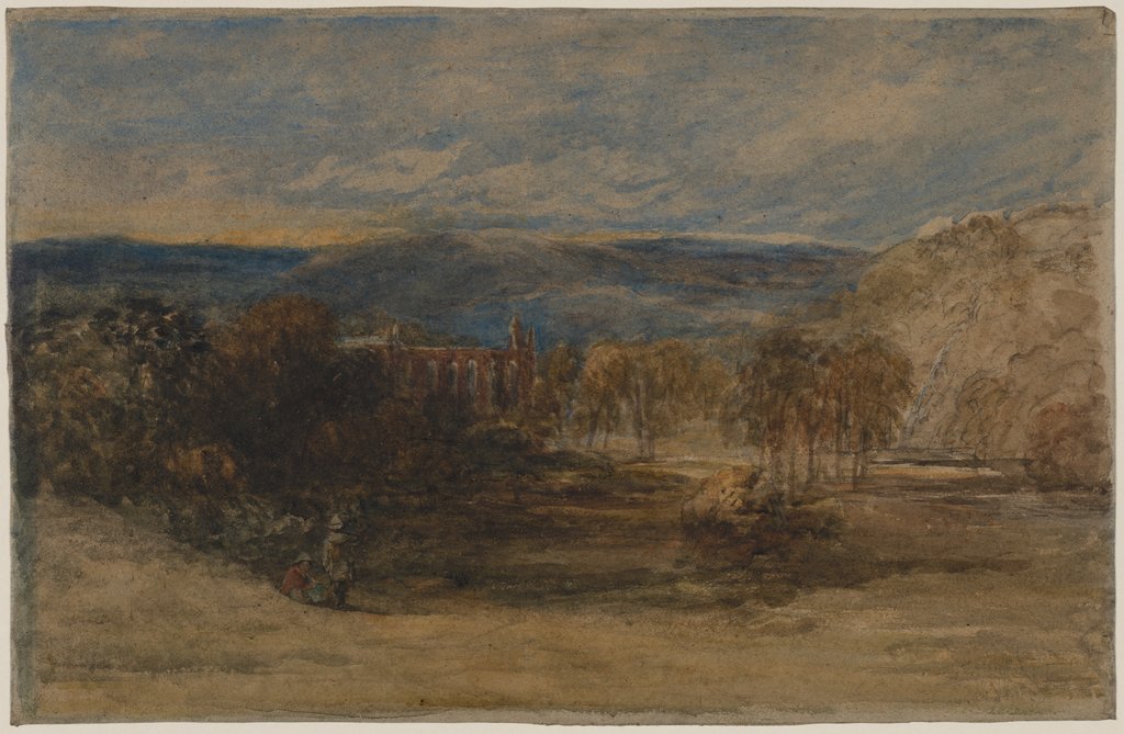 Detail of Bolton Abbey, c. late 1840s-1857 by David Cox