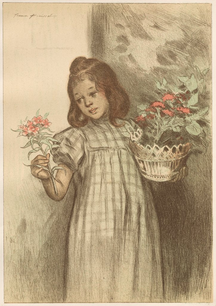 Detail of Bouquetière, published 1899 by Firmin Bouisset