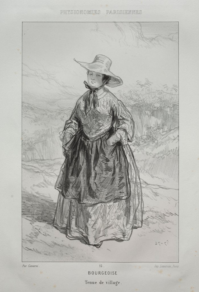 Detail of Bourgeoise by Paul Gavarni