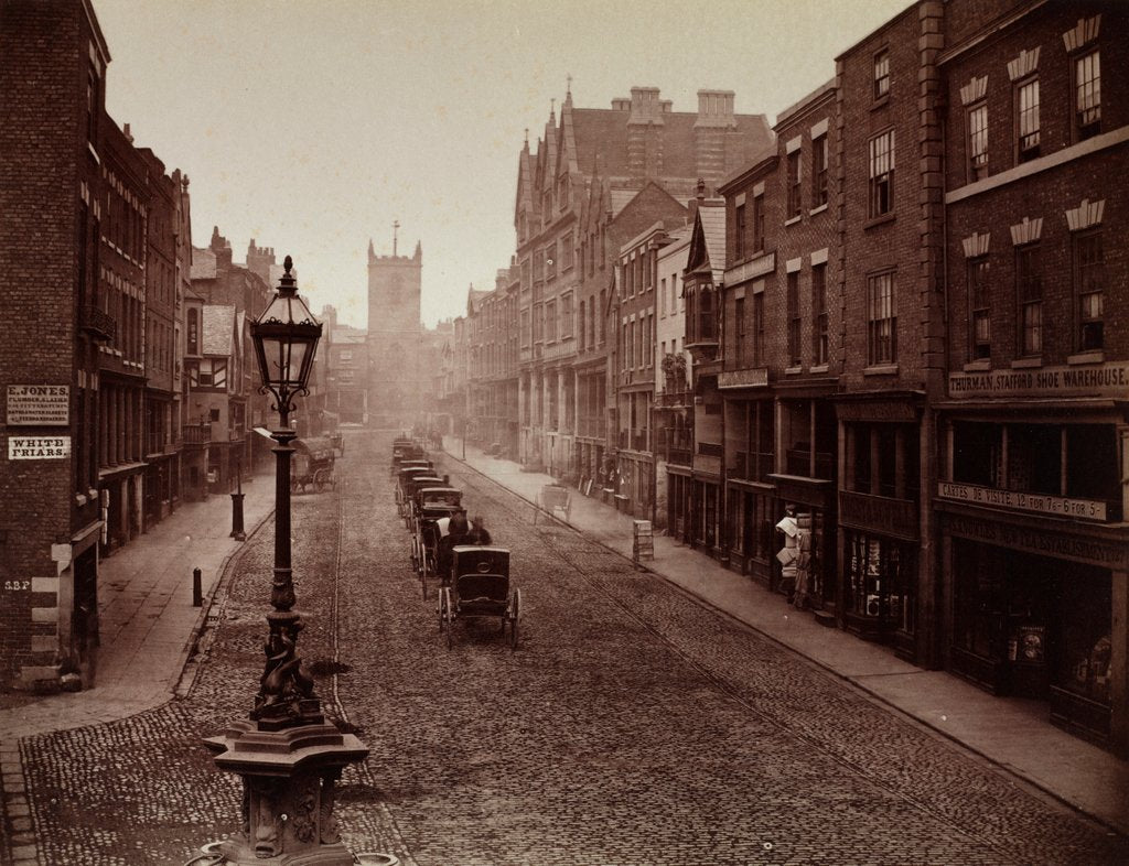 Detail of Bridge Street, Chester, 1865 by Augustus Kelham