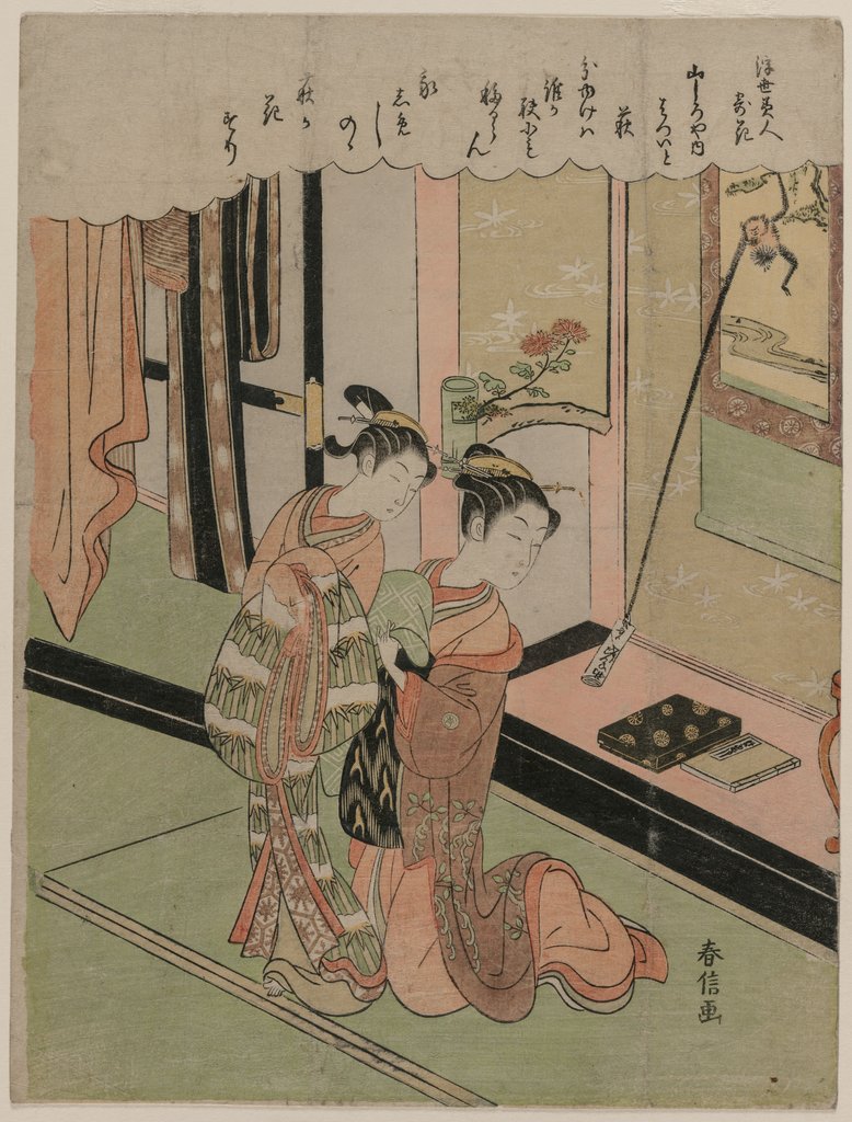 Detail of Bush Clover, late 1760s by Suzuki Harunobu