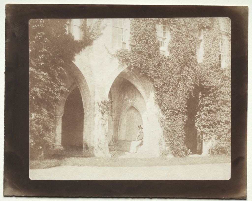 Detail of Calvert Jones Seated in the Sacristy of Lacock Abbey, 1845 by William Henry Fox Talbot