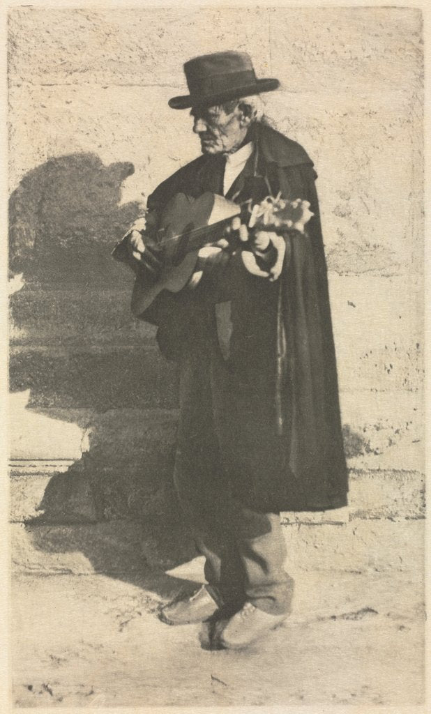 Detail of Camera Work: A Blind Musician - Granada, 1914 by James Craig Annan
