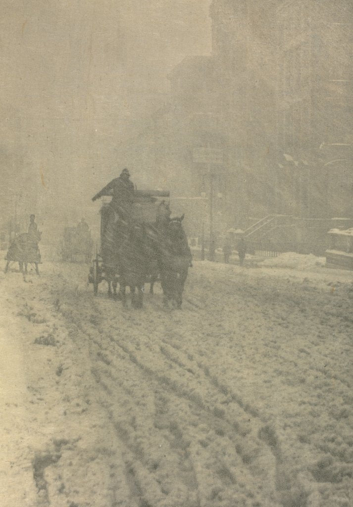 Detail of Camera Work: Winter - Fifth Avenue, 1892 by Alfred Stieglitz