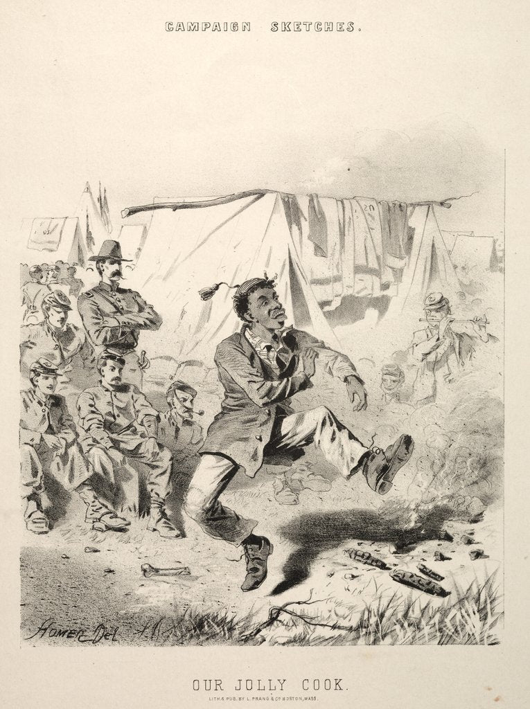 Detail of Campaign Sketches: Our Jolly Cook, 1863 by Winslow Homer