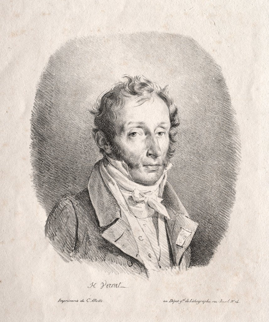 Detail of Carle Vernet, 1817 by Horace Vernet