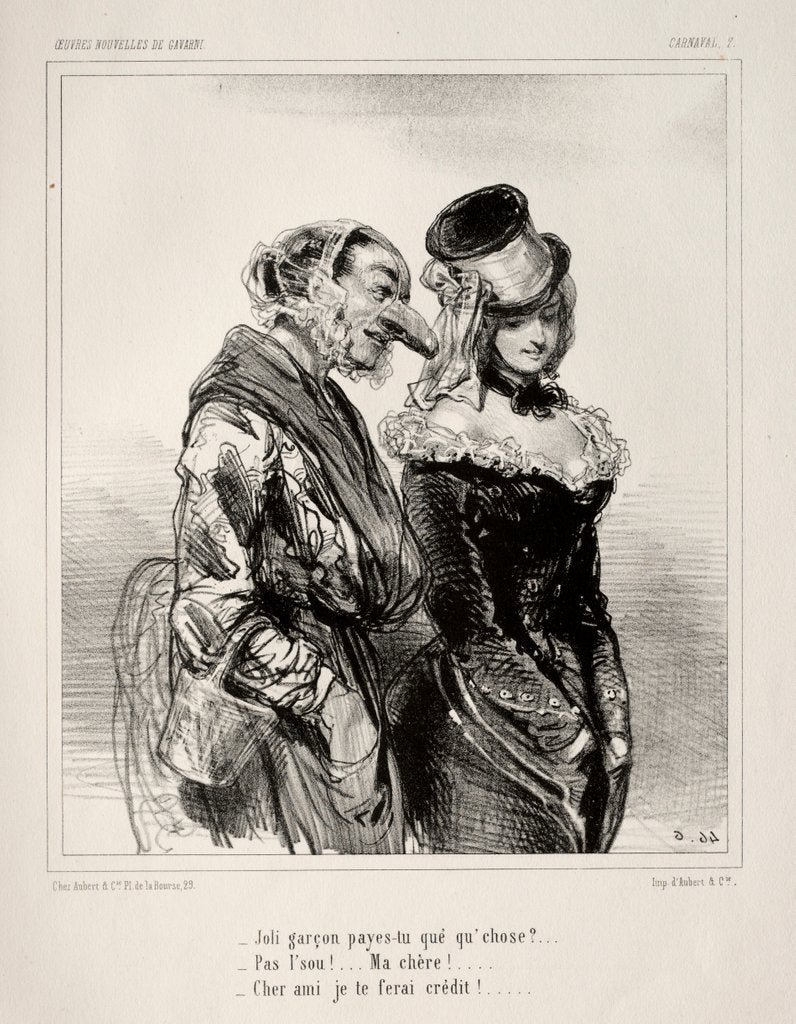 Detail of Carnaval by Paul Gavarni