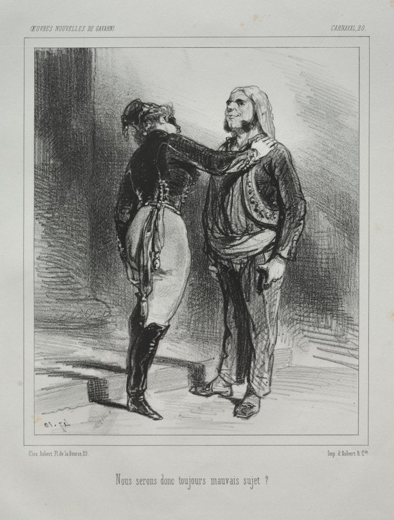 Detail of Carnaval by Paul Gavarni