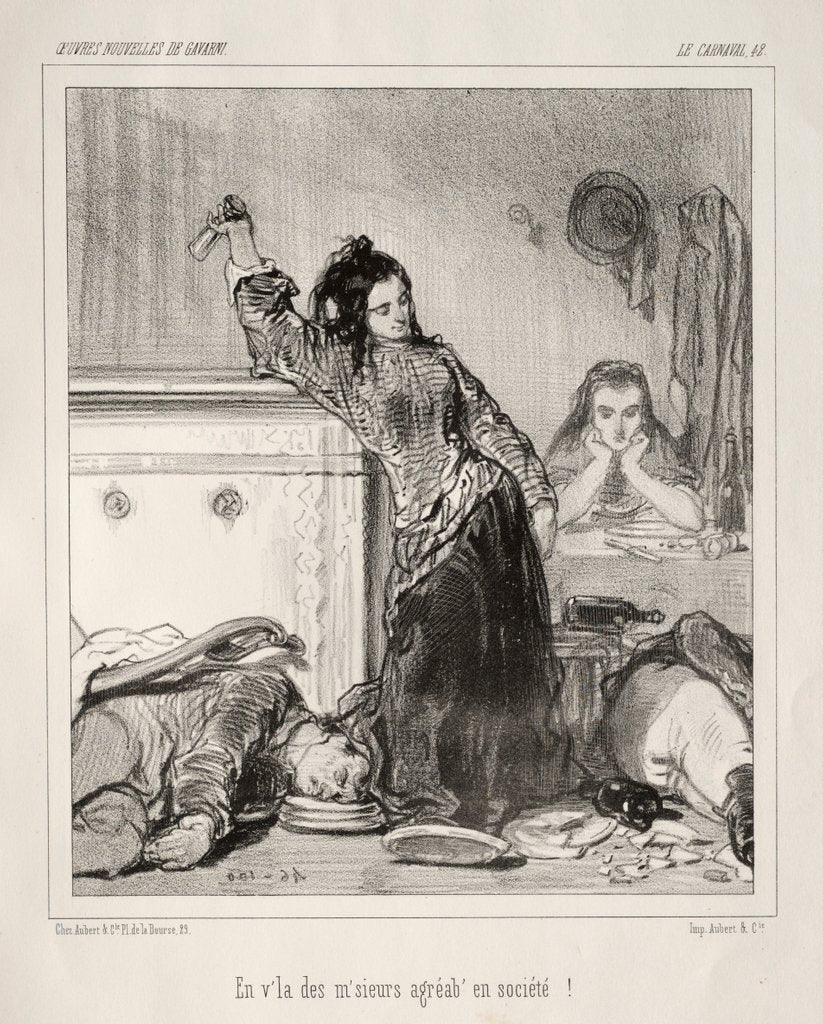 Detail of Carnaval by Paul Gavarni