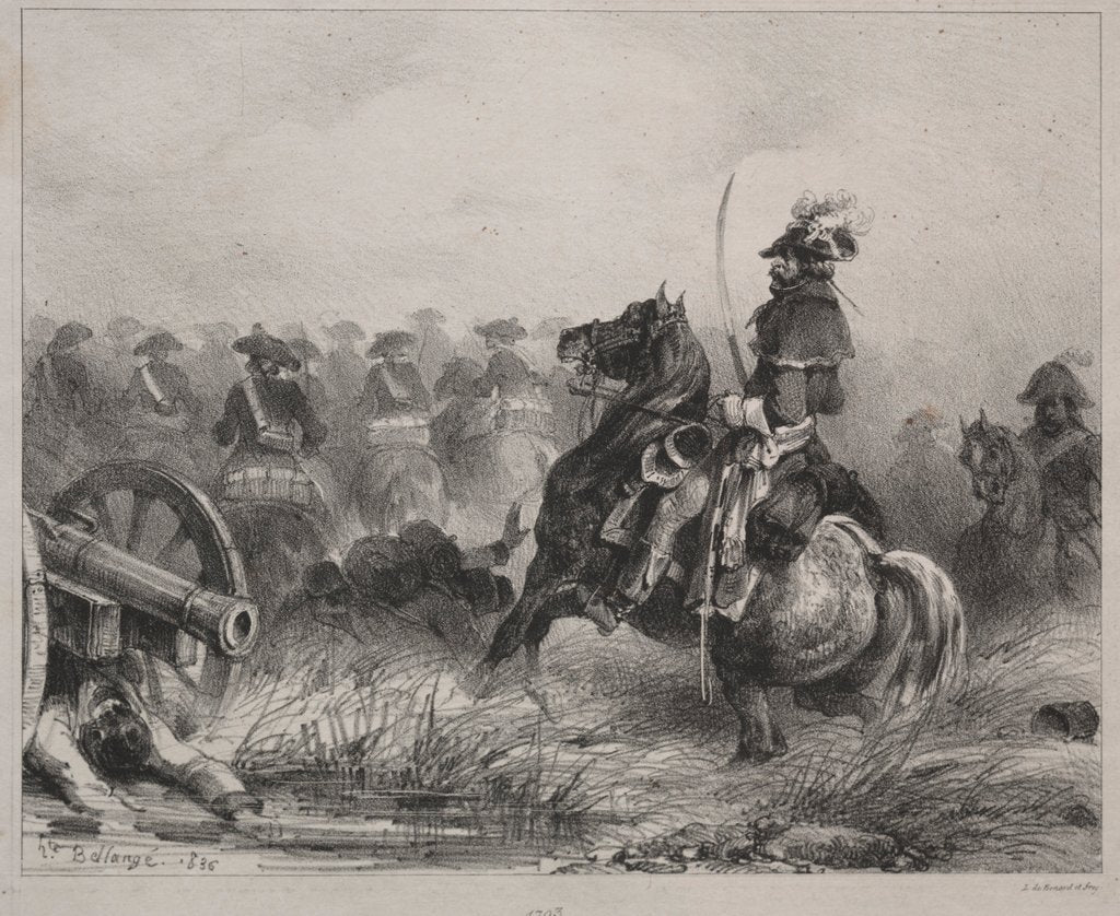 Detail of Cavalry Scene, 1836 by Joseph-Louis-Hippolyte Bellangé