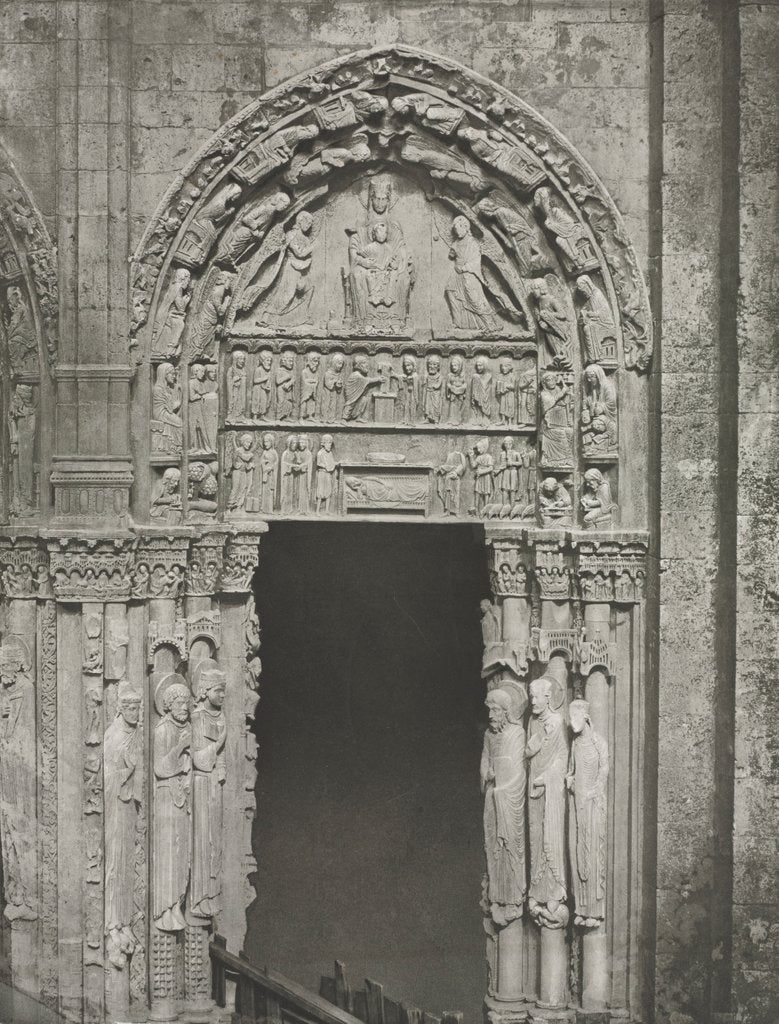 Detail of Chartres Cathedral: Right Door of the Royal Portal with Our Lady of Chartres, 1857 by Charles Nègre