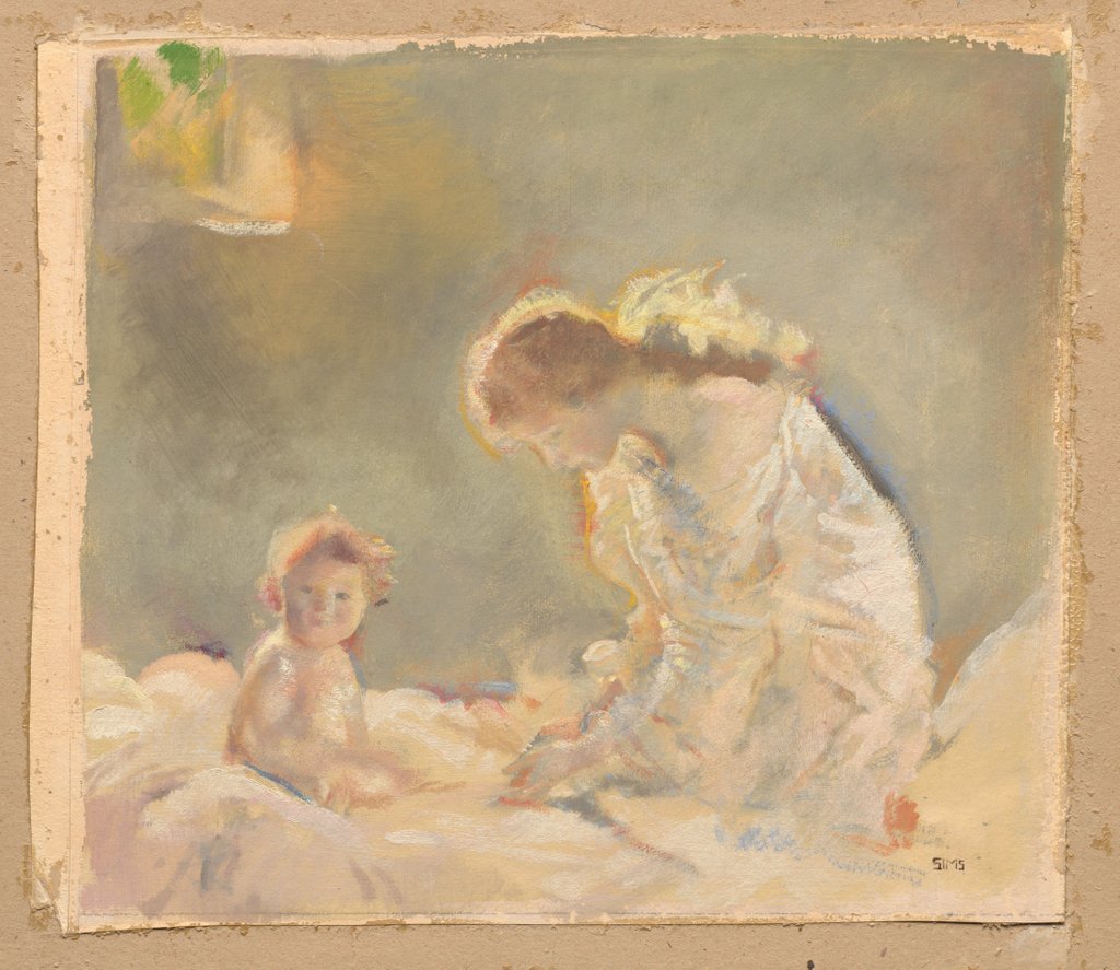 Detail of Child Worship, c. 1926 by Charles Sims