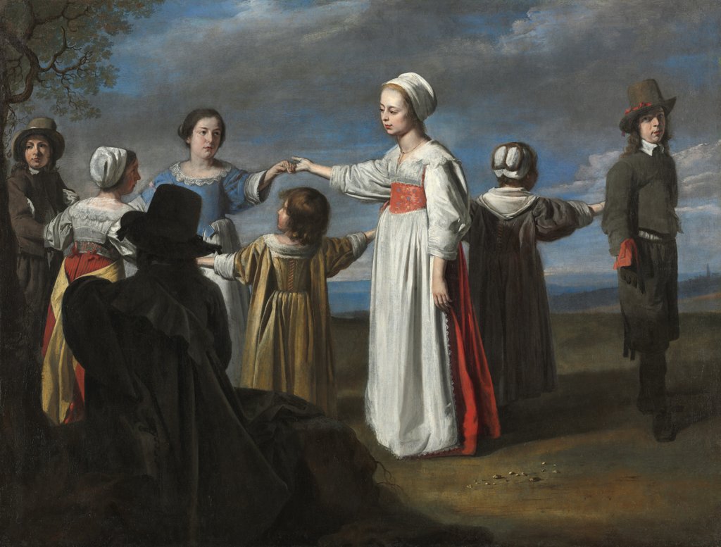 Detail of Children Dancing, c. 1650 by Le Nain (circle of)