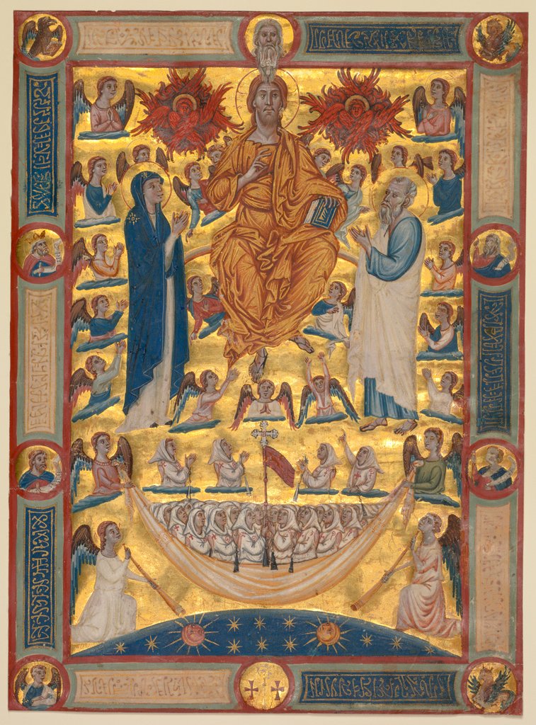 Detail of Christ in Majesty with the Virgin and St. John the Evangelist…, c. 1300-1330 by Unknown