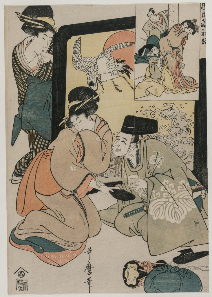 Detail of Chushingura: Act I of The Storehouse of Loyalty, late 1790s by Kitagawa Utamaro
