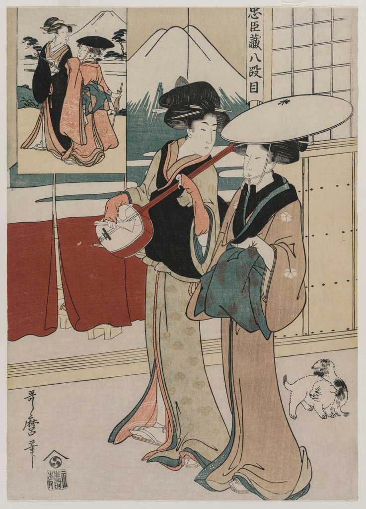 Detail of Chushingura: Act VIII of The Storehouse of Loyalty, late 1790s by Kitagawa Utamaro