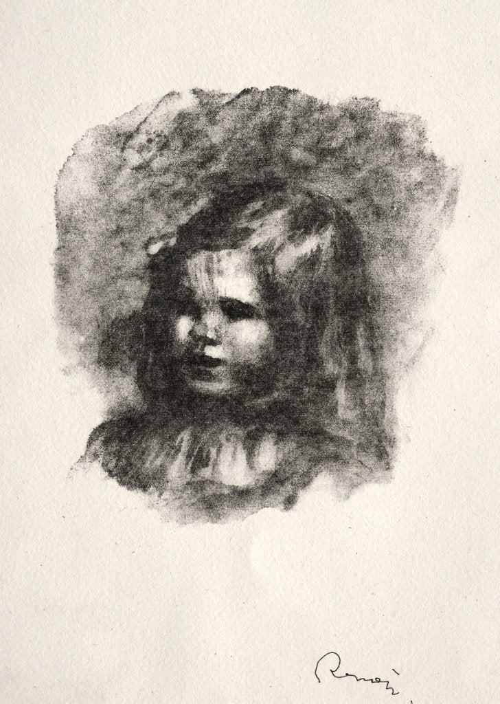 Detail of Claude Renoir, tourné à gauche by Pierre-Auguste Renoir