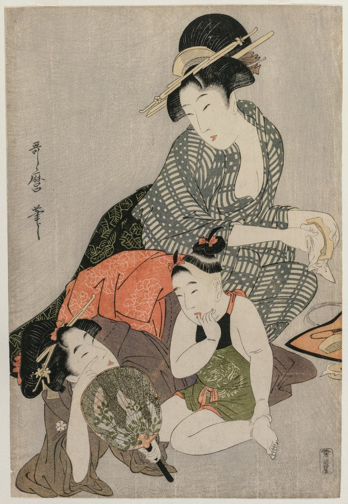 Detail of Cleaning Combs, c. late 1790s by Kitagawa Utamaro