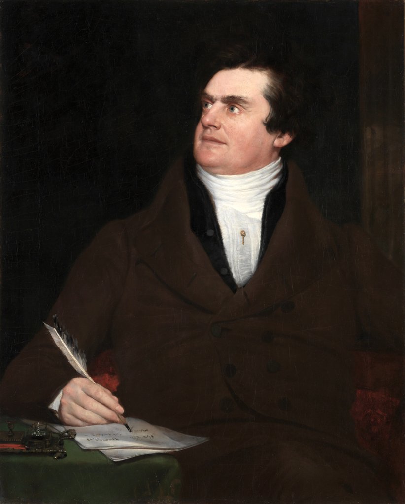 Detail of Colonel William Leete Stone, 1839 by William Page