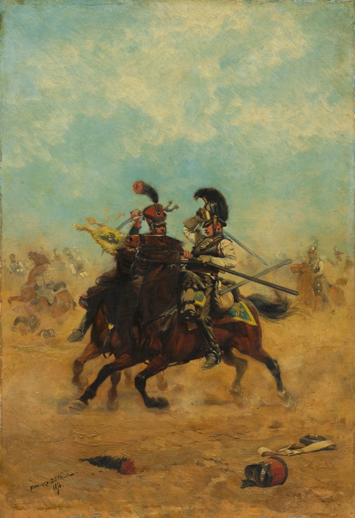 Detail of Combat for the Colors, 1874 by Édouard Detaille