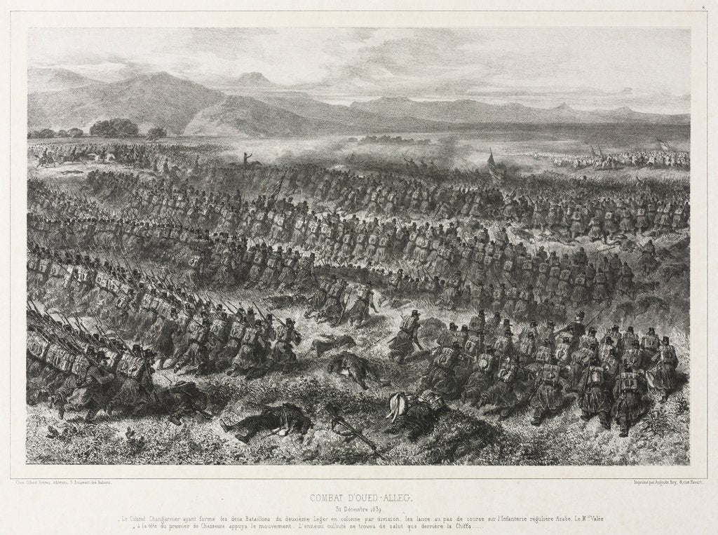Detail of Combat of Oued-alleg, 31 December 1839, 1840 by Auguste Raffet