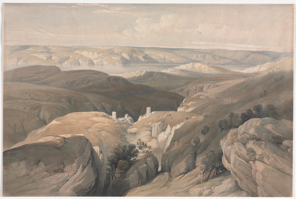 Detail of Convent of St. Saba, 1839 by David Roberts