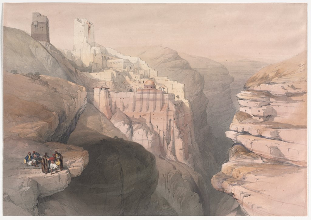Detail of Convent of St. Saba, 1839 by David Roberts
