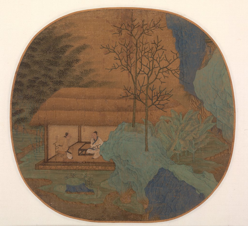 Detail of Conversation in a Thatched Hut, late 1200s by Unknown