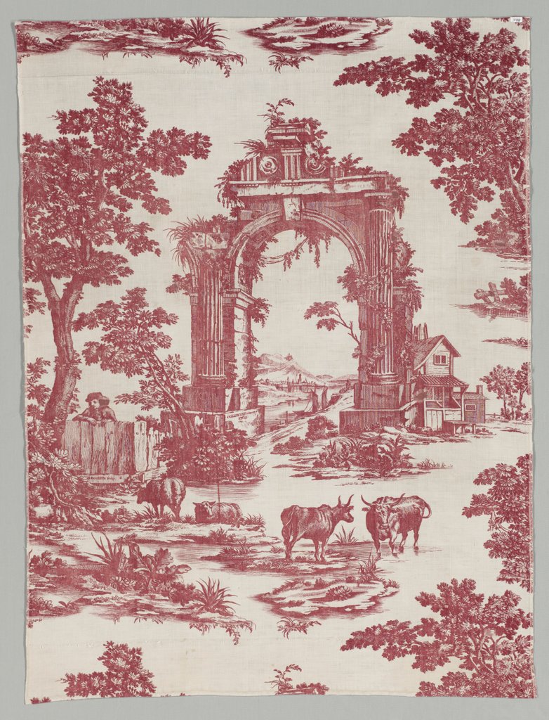 Detail of Copperplate Printed Cotton, 1765 by John Collins