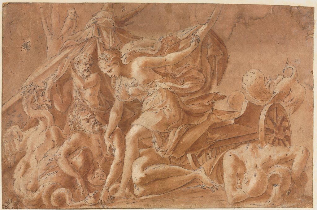 Detail of Copy after Primaticcio's Juno Awakening Sleep, after 1535 by Unknown