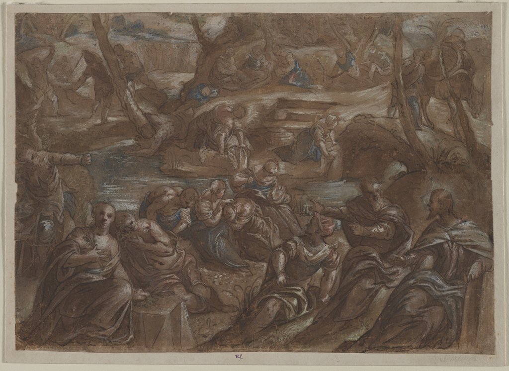 Detail of Copy of Tintoretto's Children of Israel Gathering Manna, after 1594 by Unknown