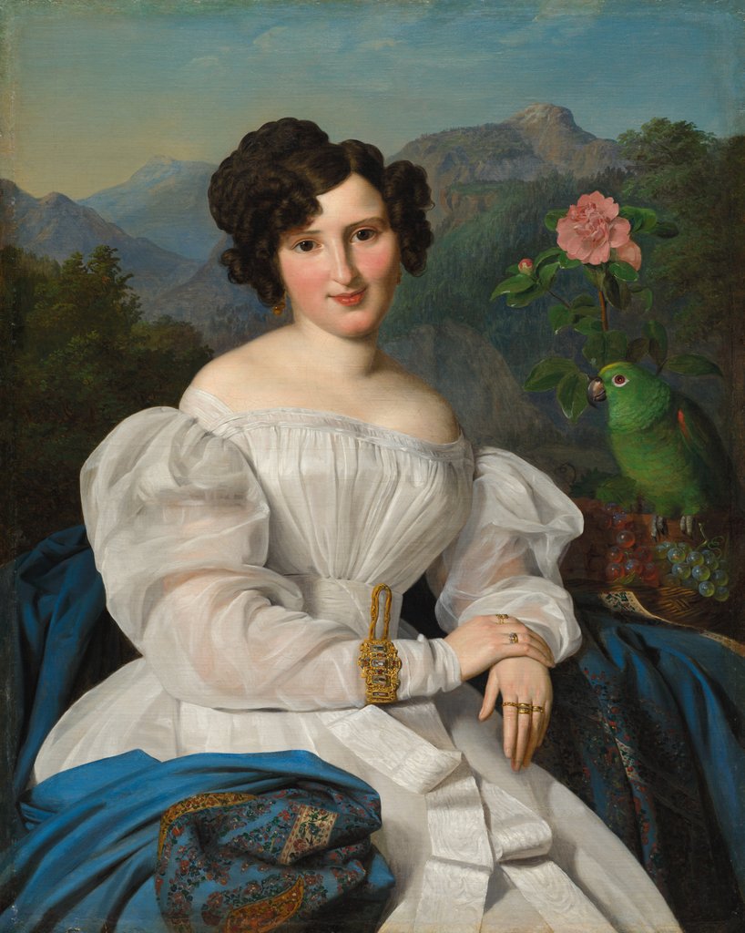 Detail of Countess Széchenyi, 1828 by Ferdinand Georg Waldmüller
